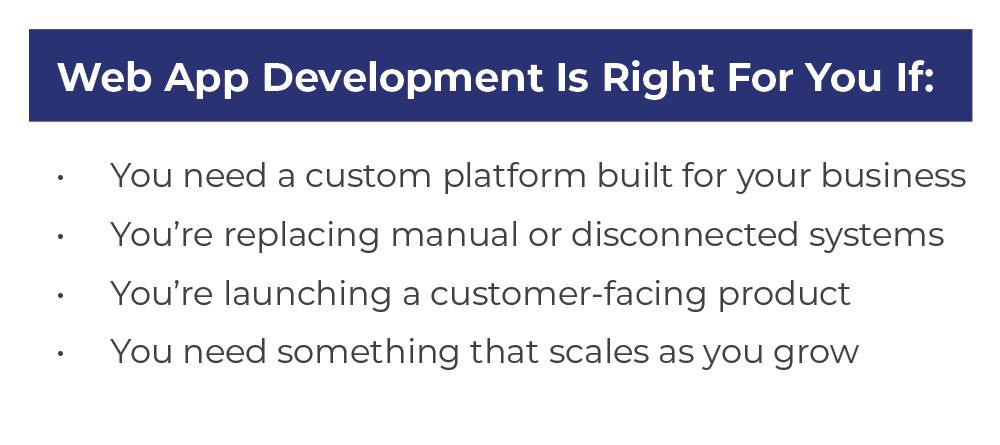 Web App Development Is Right For You If: